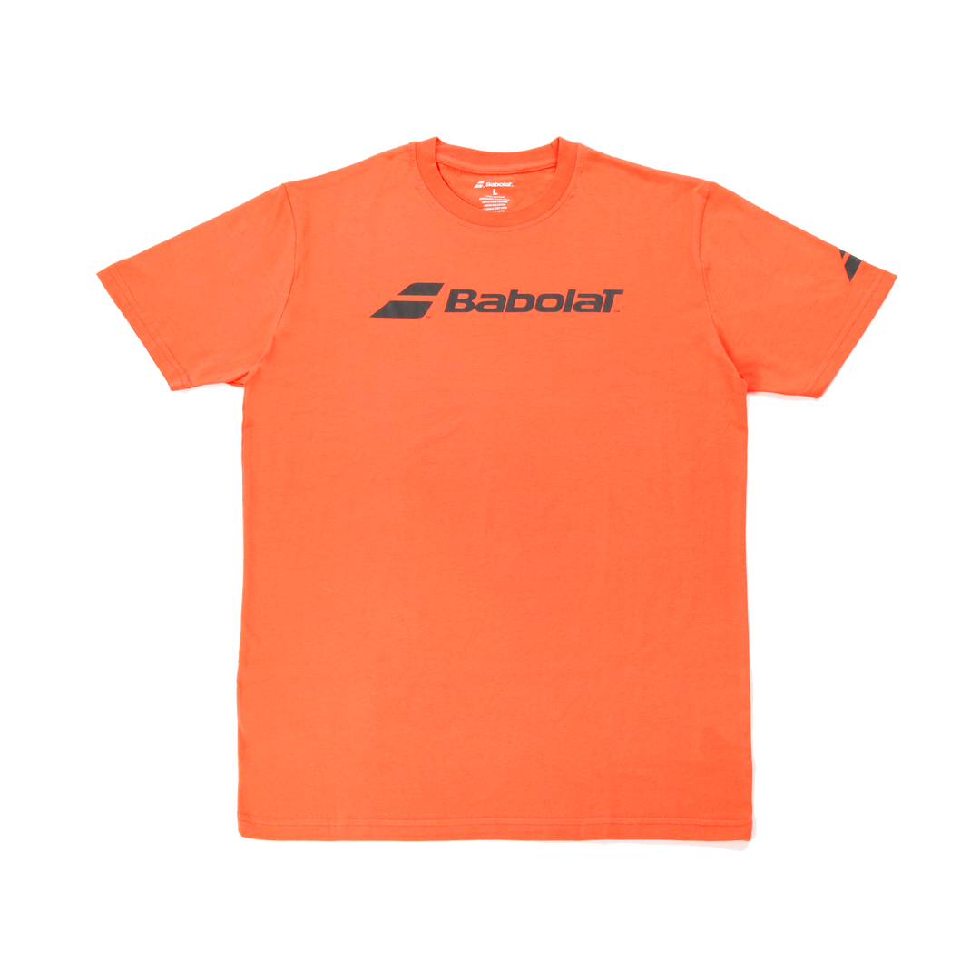 Babolat Logo T-Shirt in Dark Salmon, made from 100% cotton with the iconic Babolat logo on the front.
