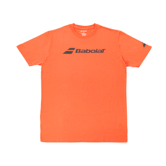 Babolat Logo T-Shirt in Dark Salmon, made from 100% cotton with the iconic Babolat logo on the front.