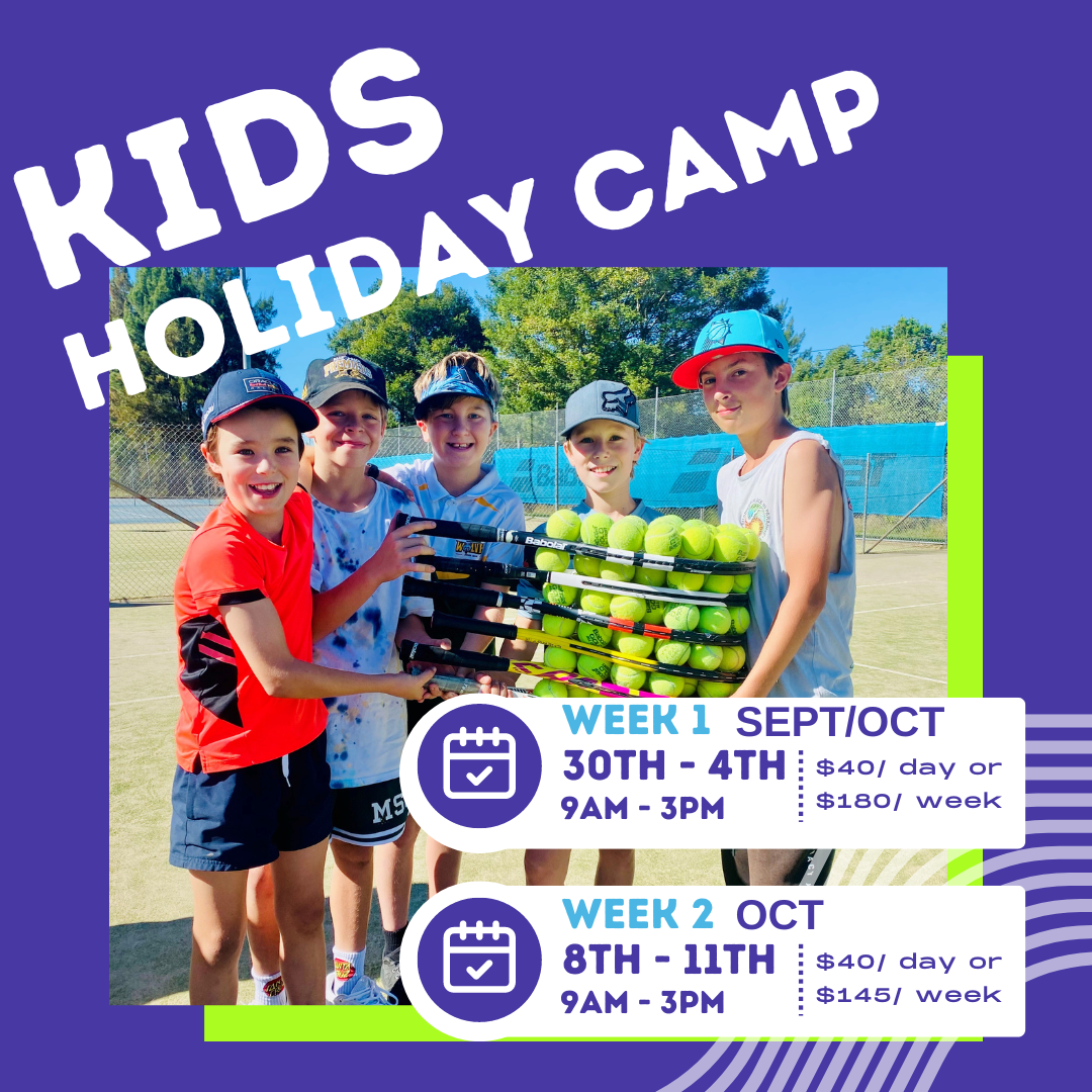 September October School Holiday Tennis Camp