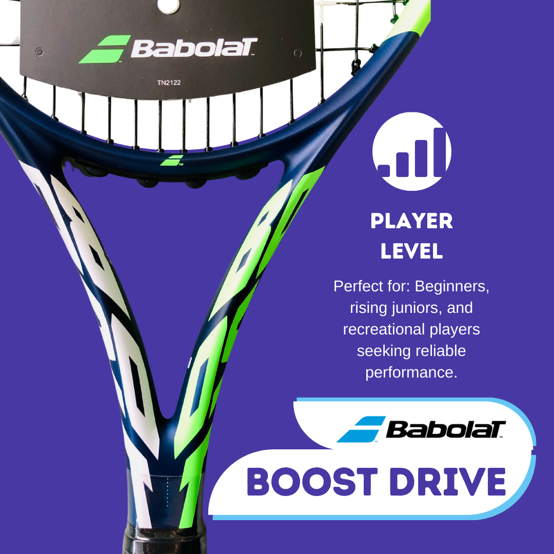 The Babolat Boost Drive and Boost Rafa is perfect for: Beginners, rising juniors, and recreational players seeking reliable performance.