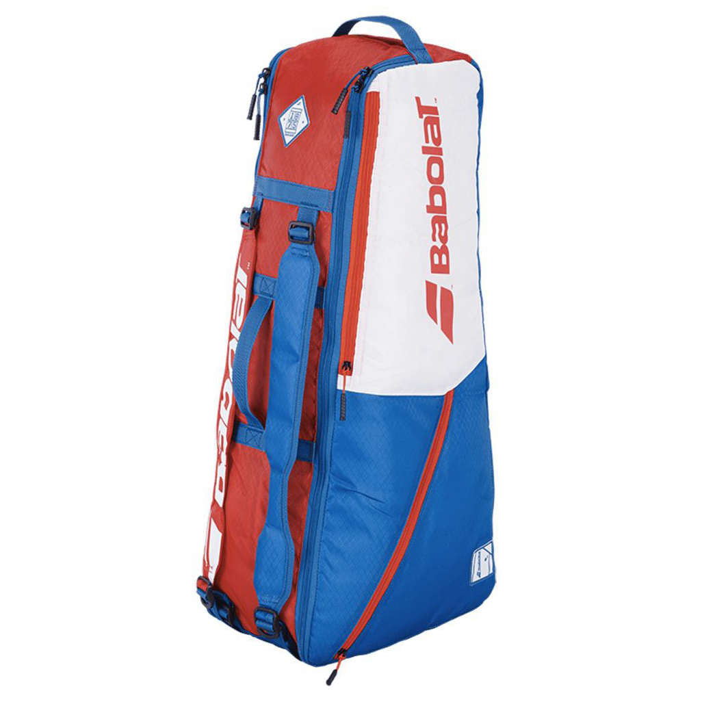 Front Babolat Evo 6 Blue - Red and White Bag