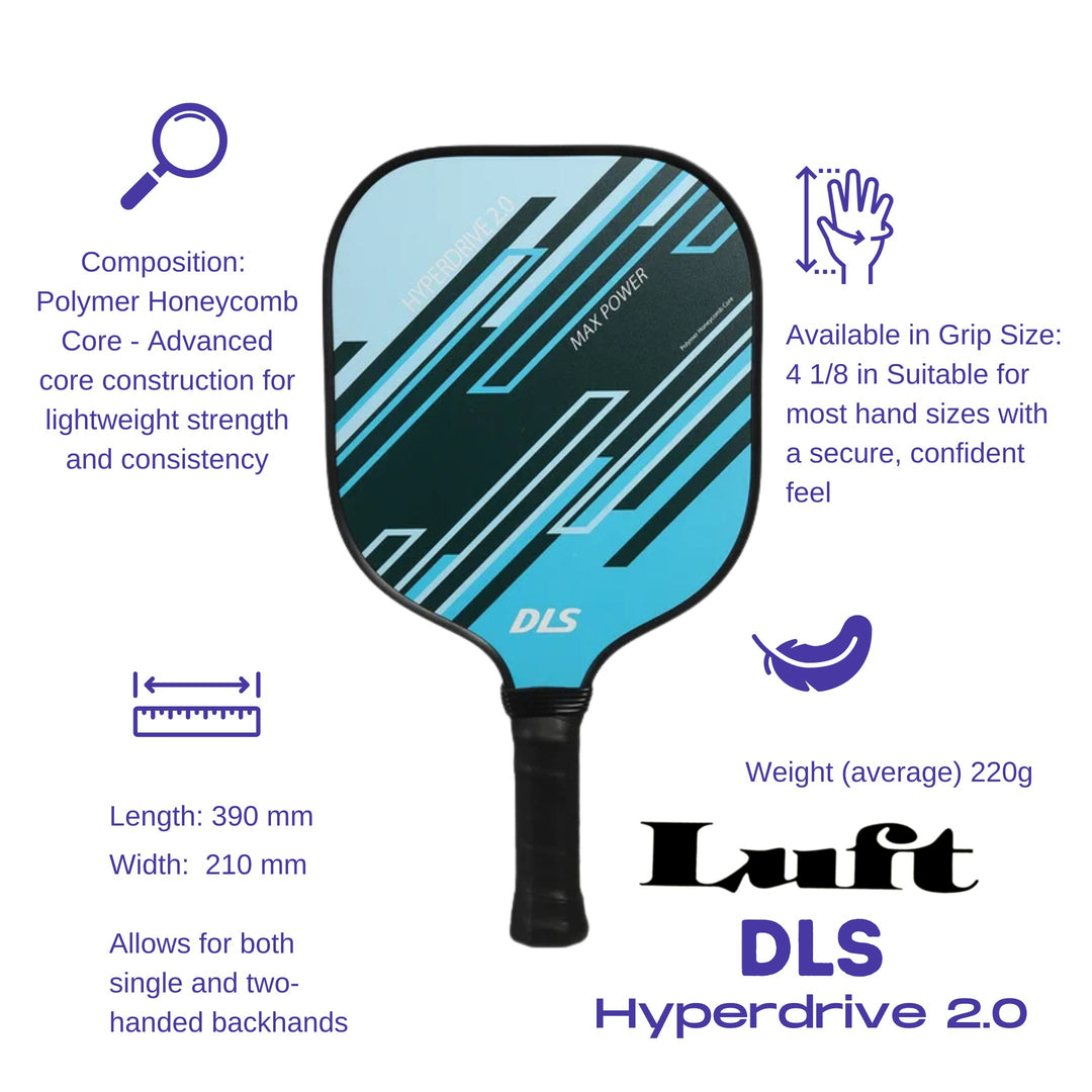 Luft DLS Hyperdrive 2.0 - Max Power $70 Features: Composition, Grip Size, Length, Width & weight