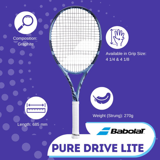 Pure Drive Lite 2025 Composition Graphite, Length 685mm, weight: 270g strung