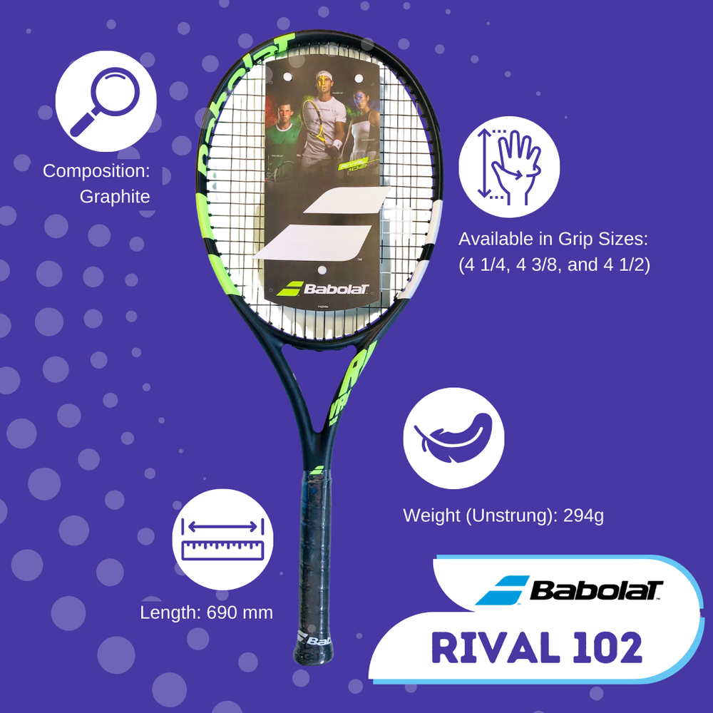 The Babolat Rival 102 specifictions