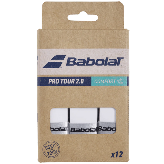 Babolat Pro Tour 2.0 Comfort 12 Pack Over Grips (white)